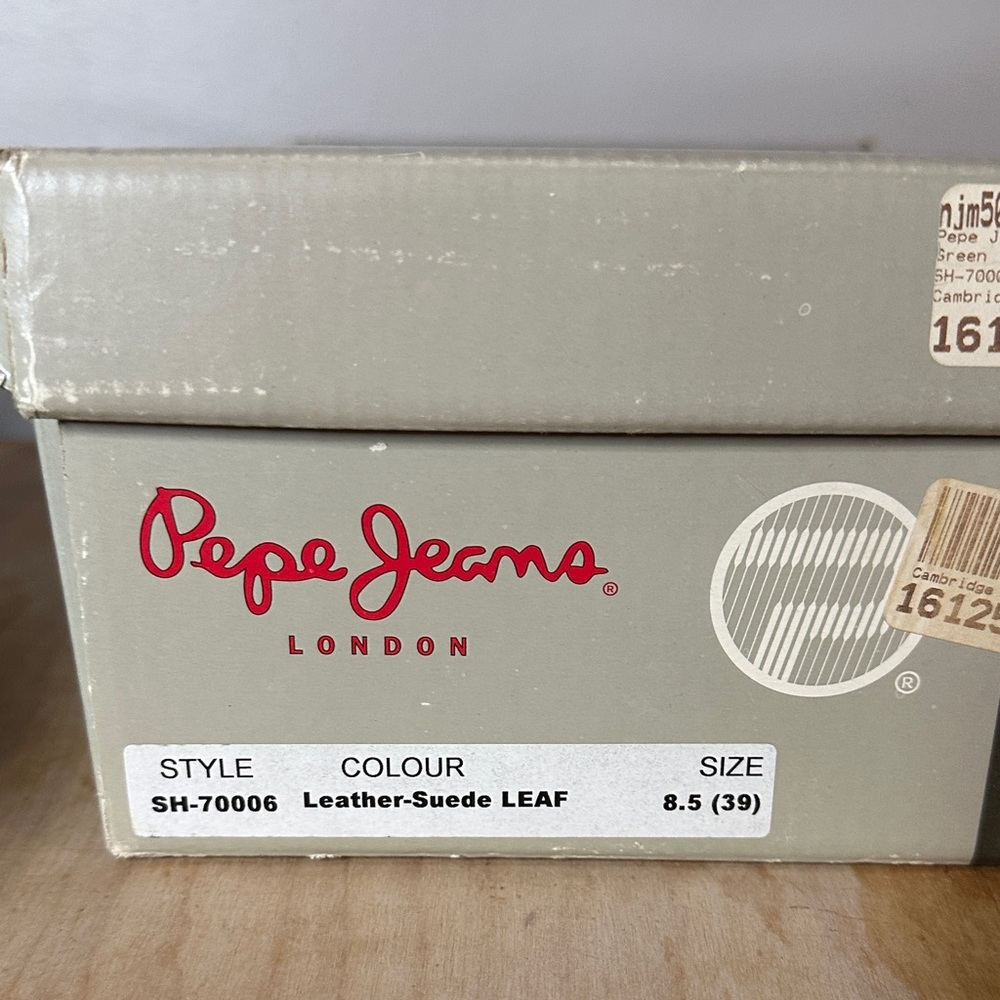 Pepe Jeans London Forest Green Leather Ankle Boots size 8.5 - Picture 3 of 10